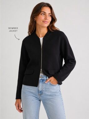 Joe Fresh Black Zip-Front Jacket